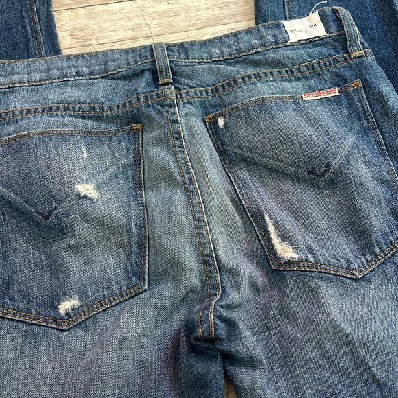 Hudson JUDE SLOUCH SKINNY CROP Distressed Cuff Hem Jeans - Picture 12 of 16